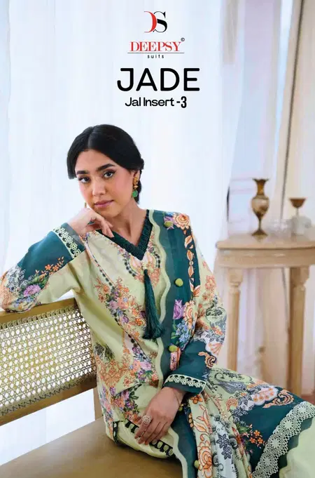 Jade Jal Insert Vol 3 By Deepsy Cotton Dupatta Pakistani Suits Exporters In India